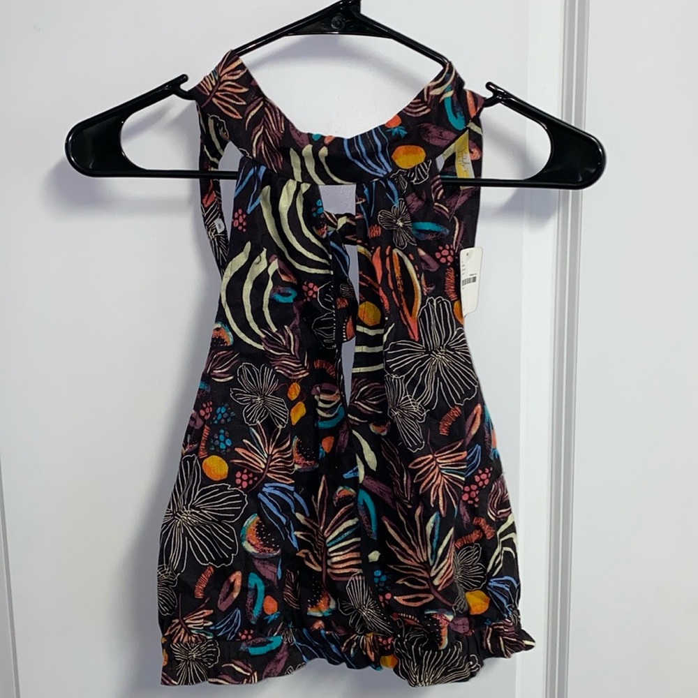 Free People Black Cut Out Top